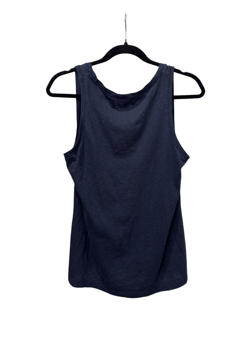 Theory Sorena Slub Pima Cotton Navy Blue Sleeveless Tank Top Medium - Picture 3 of 7